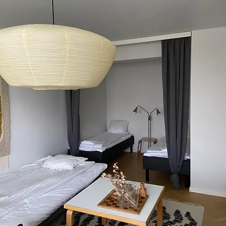 Alvar Aalto Design Aptm With Own Yard, Next To Airport And Flamingo And Jumbo Apartment